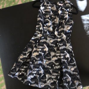 Forever 21 embroidered metallic cocktail dress.
